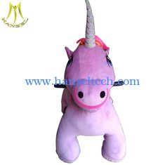 الصين Hansel coin operated walking animal rides for mall motorized animal plush unicorn rides المزود